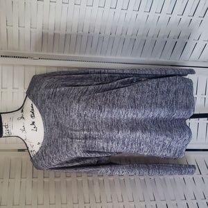 Athleta gray long sleeve backless all sport everywhere top L